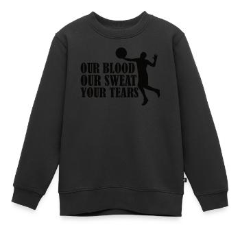 Volleyball Volley Aufschlag Volleyballspieler - Kinder Premium Organic Sweatshirt - Schwarz - Vorne - AI Model Kid Female (0cm)