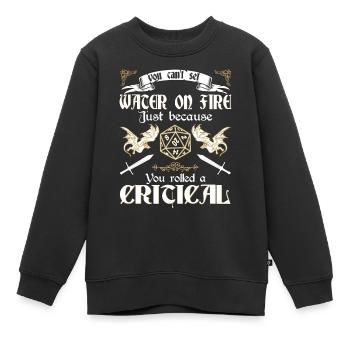RPG RPG jeux de rôle sur table jeu de rôle de joueur - Sweat Premium enfant bio - noir - Devant - AI Model Kid Female (0cm)