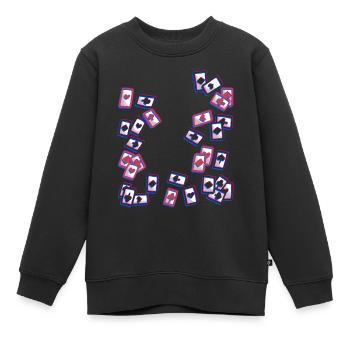 Spielkarten Kartenspiel Brettspiel - Kinder Premium Organic Sweatshirt - Schwarz - Vorne - AI Model Kid Female (0cm)
