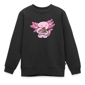 Axolotl Molch - Kinder Premium Organic Sweatshirt - Schwarz - Vorne - AI Model Kid Female (0cm)