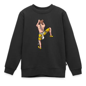 Bergsteiger Klettern Kletterwand - Kinder Premium Organic Sweatshirt - Schwarz - Vorne - AI Model Kid Female (0cm)