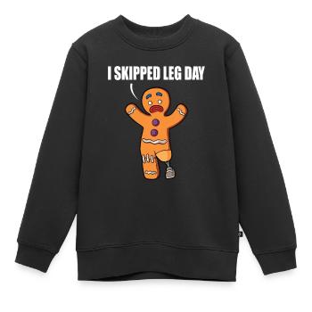 Leg surgery wheelchair lost leg - Kids Premium Organic Sweatshirt - black - Front - AI Model Kid Female (0cm)