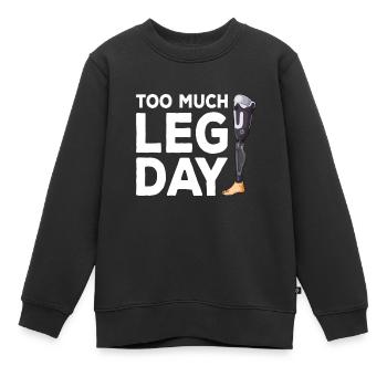 Chirurgie de la jambe en fauteuil roulant jambe perdue - Sweat Premium enfant bio - noir - Devant - AI Model Kid Female (0cm)