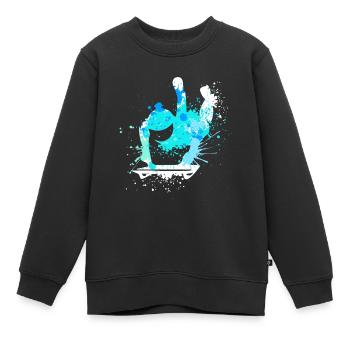 Splash Sports d’hiver Luge Neige Luge - Sweat Premium enfant bio - noir - Devant - AI Model Kid Female (0cm)