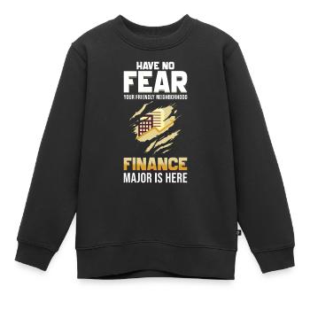 Public Finance Degree - Kids Premium Organic Sweatshirt - black - Front - AI Model Kid Female (0cm)