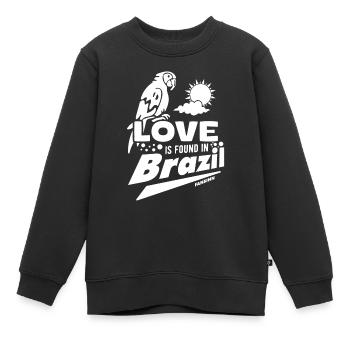 Brasilien - Kinder Premium Organic Sweatshirt - Schwarz - Vorne - AI Model Kid Female (0cm)