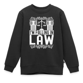 Étudiant en droit Juge Procureur de la République - Sweat Premium enfant bio - noir - Devant - AI Model Kid Female (0cm)
