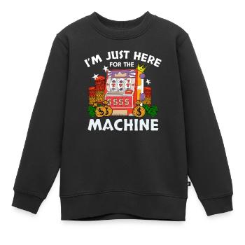 Casino Gambling Slot Machine à sous Jeu de cartes - Sweat Premium enfant bio - noir - Devant - AI Model Kid Female (0cm)
