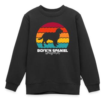 Boykin Spaniel - Kinder Premium Organic Sweatshirt - Schwarz - Vorne - AI Model Kid Female (0cm)