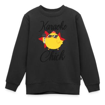 Karaoke Singer Chicken Karaoke - Kinder Premium Organic Sweatshirt - Schwarz - Vorne - AI Model Kid Female (0cm)