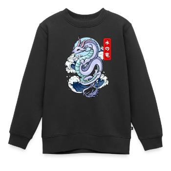 Japanischer Wasserdrache Elementarer Mythos - Kinder Premium Organic Sweatshirt - Schwarz - Vorne - AI Model Kid Female (0cm)