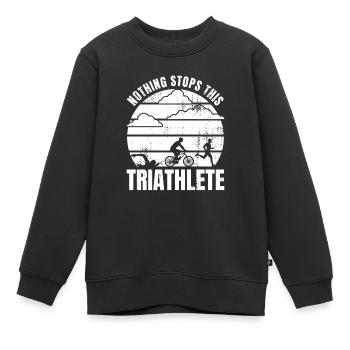 Triathlon Motivation - Kinder Premium Organic Sweatshirt - Schwarz - Vorne - AI Model Kid Female (0cm)
