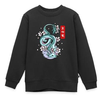 Japanischer Erddrache Elementarer Mythos - Kinder Premium Organic Sweatshirt - Schwarz - Vorne - AI Model Kid Female (0cm)