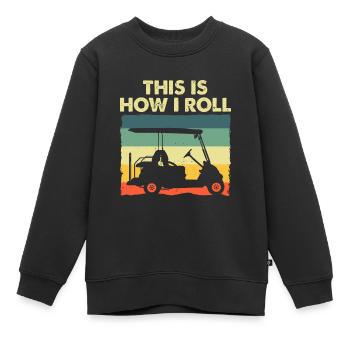Funny Golf Cart Design For Men Women Kids Golfer G - Kids Premium Organic Sweatshirt - black - Front - AI Model Kid Female (0cm)