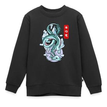 Japanischer Eisdrache Elementarer Mythos - Kinder Premium Organic Sweatshirt - Schwarz - Vorne - AI Model Kid Female (0cm)