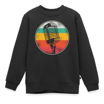 Karaoke Singer Microphone Vocalist - Kinder Premium Organic Sweatshirt - Schwarz - Vorne - AI Model Kid Female (0cm)