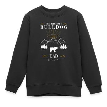 Bulldogge Hunderasse - Kinder Premium Organic Sweatshirt - Schwarz - Vorne - AI Model Kid Female (0cm)