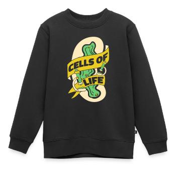 Biologie Biologe Zellen Molekularbiologe - Kinder Premium Organic Sweatshirt - Schwarz - Vorne - AI Model Kid Female (0cm)