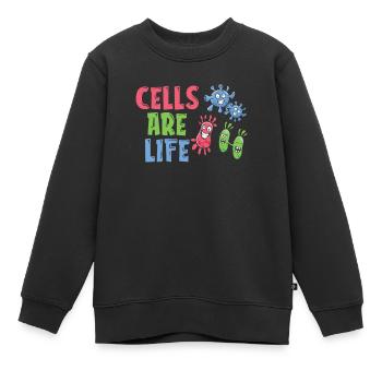 Biologie Biologe Zellen Molekularbiologe - Kinder Premium Organic Sweatshirt - Schwarz - Vorne - AI Model Kid Female (0cm)