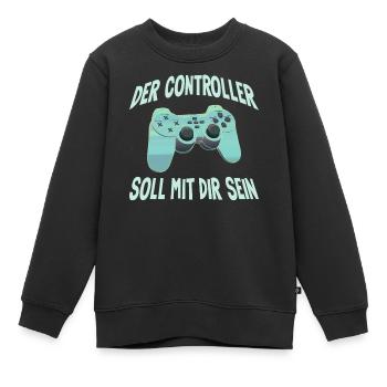 Der Controller Soll Mit Dir Sein. Videospiele - Kinder Premium Organic Sweatshirt - Schwarz - Vorne - AI Model Kid Female (0cm)
