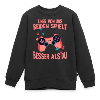 Der Controller Soll Mit Dir Sein. Videospiele - Kinder Premium Organic Sweatshirt - Schwarz - Vorne - AI Model Kid Female (0cm)