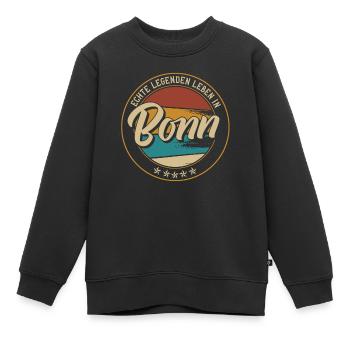 Bonn Echte Legenden leben in Bonner - Kinder Premium Organic Sweatshirt - Schwarz - Vorne - AI Model Kid Female (0cm)