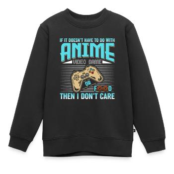 Lustige Anime-Videospiele oder Food-Videospiele - Kinder Premium Organic Sweatshirt - Schwarz - Vorne - AI Model Kid Female (0cm)