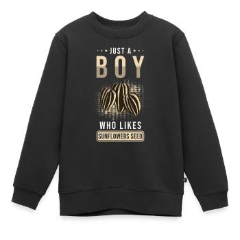 Tournesol - Sweat Premium enfant bio - noir - Devant - AI Model Kid Female (0cm)