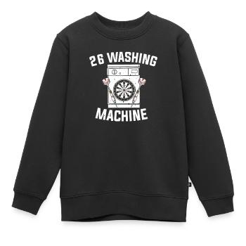 26 Waschmaschine Dartboard Dartpfeile Geschenk - Kinder Premium Organic Sweatshirt - Schwarz - Vorne - AI Model Kid Female (0cm)