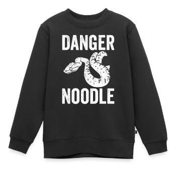 Lustige Schlange Gefahr Nudel - Kinder Premium Organic Sweatshirt - Schwarz - Vorne - AI Model Kid Female (0cm)