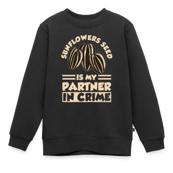 Tournesol - Sweat Premium enfant bio - noir - Devant - AI Model Kid Female (0cm)