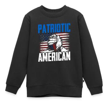 Patriote américain Patriote américain patriote - Sweat Premium enfant bio - noir - Devant - AI Model Kid Female (0cm)
