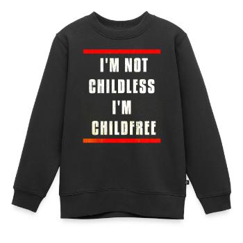 Journée des enfants - Dicton des enfants - Sweat Premium enfant bio - noir - Devant - AI Model Kid Female (0cm)