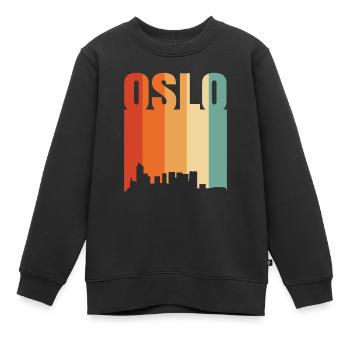 Oslo Norvège Skyline - Sweat Premium enfant bio - noir - Devant - AI Model Kid Female (0cm)