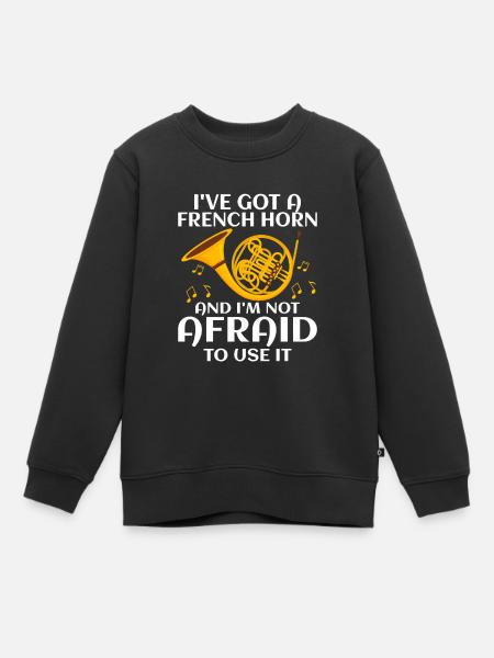 J’ai une corne Français et je n’ai pas peur de l’utiliser - Sweat Premium enfant bio - noir