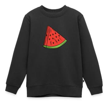 Melone Melonenscheibe - Kinder Premium Organic Sweatshirt - Schwarz - Vorne - AI Model Kid Female (0cm)