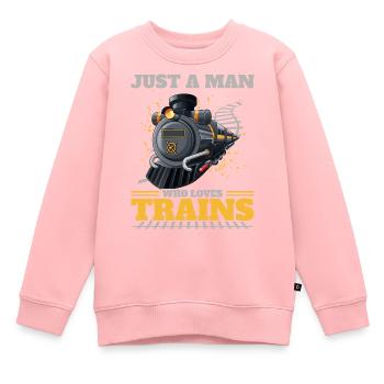 Train Modellbauer, Modelllokomitive Lok Lokomotive - Sweat Premium enfant bio - rose - Devant - AI Model Kid Female (0cm)