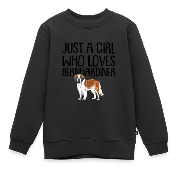 Bernhardiner - Kinder Premium Organic Sweatshirt - Schwarz - Vorne - AI Model Kid Female (0cm)