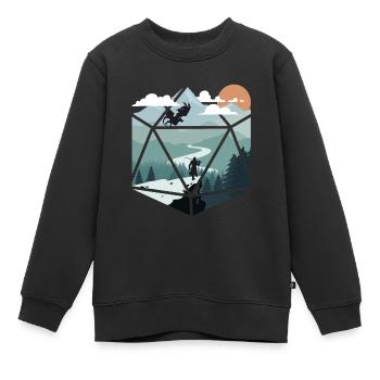RPG RPG jeux de rôle sur table jeu de rôle de joueur - Sweat Premium enfant bio - noir - Devant - AI Model Kid Female (0cm)