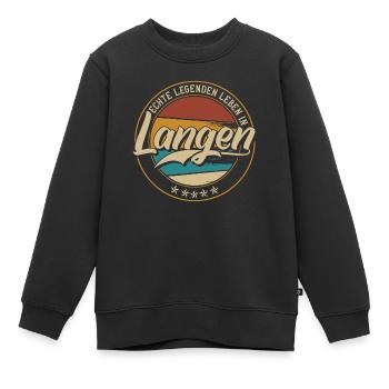 Langen Echte Legenden leben in Langener - Kinder Premium Organic Sweatshirt - Schwarz - Vorne - AI Model Kid Female (0cm)