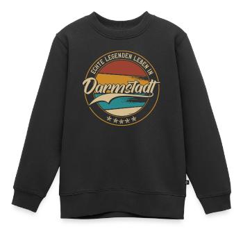 Darmstadt Echte Legenden leben in Darmstadter - Kinder Premium Organic Sweatshirt - Schwarz - Vorne - AI Model Kid Female (0cm)