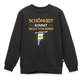 Nationalität Sportmannschaft Fan Argentinien - Kinder Premium Organic Sweatshirt - Schwarz - Vorne - AI Model Kid Female (0cm)