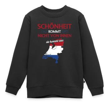 Nationalität Sportmannschaft Fan Holland - Kinder Premium Organic Sweatshirt - Schwarz - Vorne - AI Model Kid Female (0cm)
