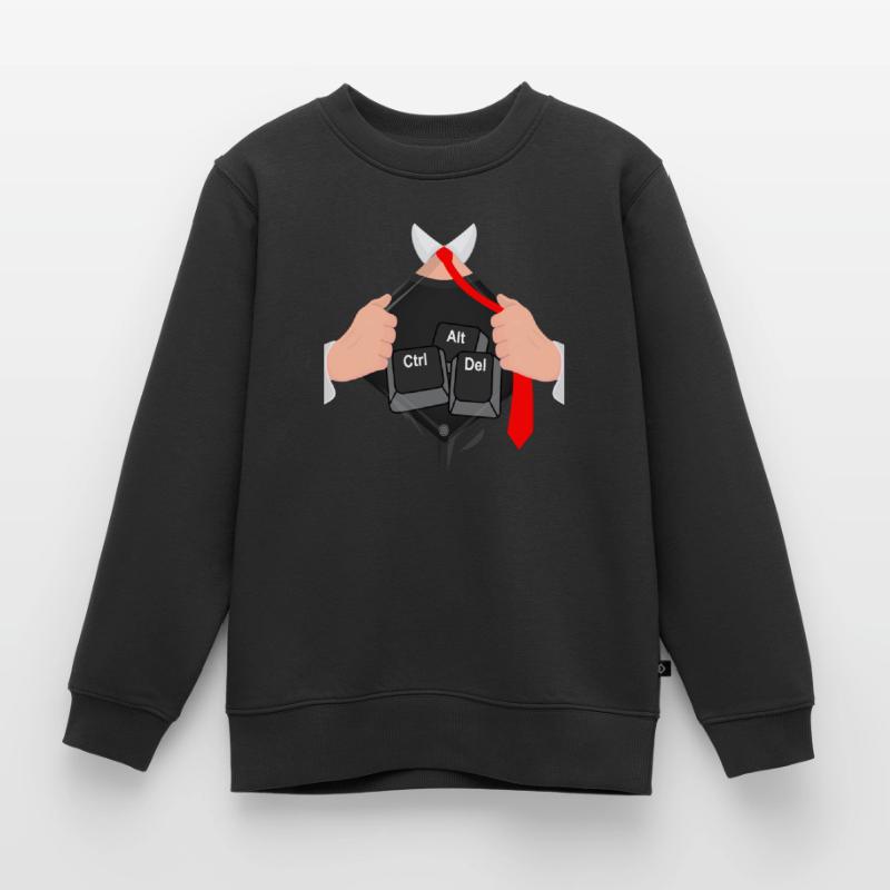 Ctrl Alt Del Hack Informatiker Computer Kinder Premium Organic Sweatshirt