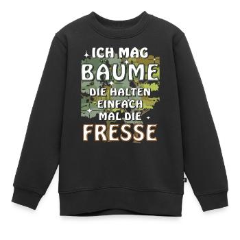 ICH MAG BÄUME - Kinder Premium Organic Sweatshirt - Schwarz - Vorne - AI Model Kid Female (0cm)
