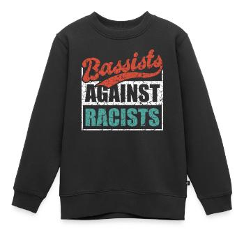 Bassistes contre racistes Bassistes contre droite - Sweat Premium enfant bio - noir - Devant - AI Model Kid Female (0cm)