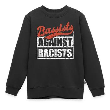 Bassistes contre racistes Bassistes contre droite - Sweat Premium enfant bio - noir - Devant - AI Model Kid Female (0cm)