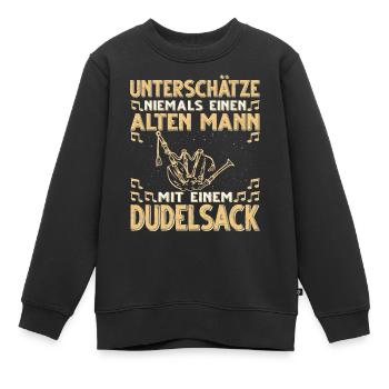 Dudelsack Musikverein Sackpfeifer Musiker - Kinder Premium Organic Sweatshirt - Schwarz - Vorne - AI Model Kid Female (0cm)