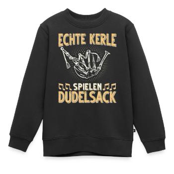 Dudelsack Musikverein Sackpfeifer Musiker - Kinder Premium Organic Sweatshirt - Schwarz - Vorne - AI Model Kid Female (0cm)