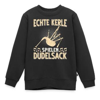 Dudelsack Musikverein Sackpfeifer Musiker - Kinder Premium Organic Sweatshirt - Schwarz - Vorne - AI Model Kid Female (0cm)